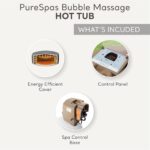 Intex: PureSpa: Sahara Tan Inflatable Hot Tub Set – 6 Person – 85″ Round Outdoor Heated Bubble Spa, Jet Massage, Cover, Hard Water Treatment System - Image 5