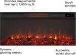 Real Flame Malie 68″ Electric Fireplace with Mantel & Remote Control - Image 8