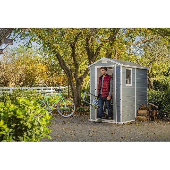 Keter Manor 4 ft. W x 6 ft. D Vertical Resin Outdoor Storage Shed Ideal For Patio - Image 17